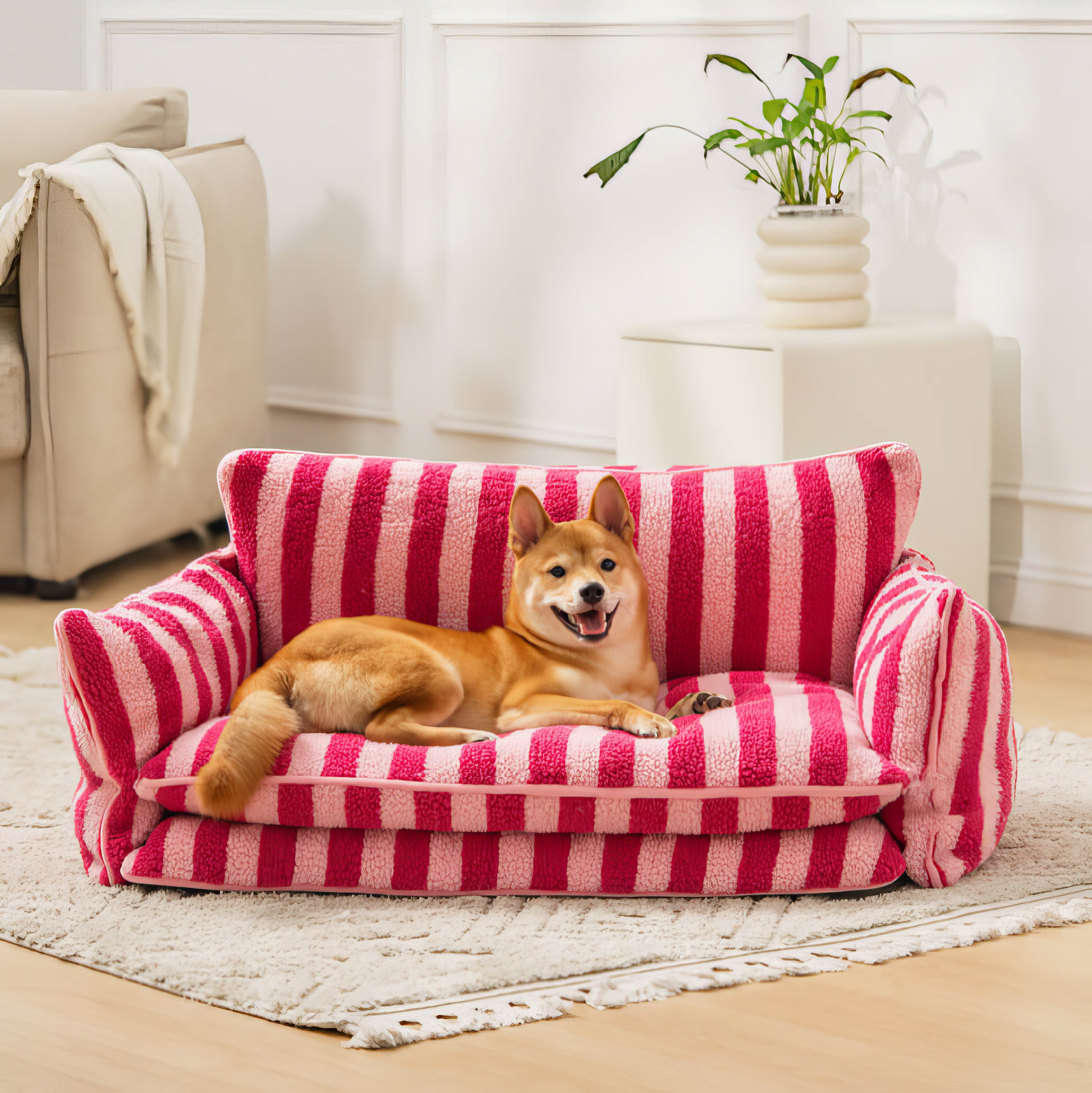 Dual Lyer Pink bed for pets 