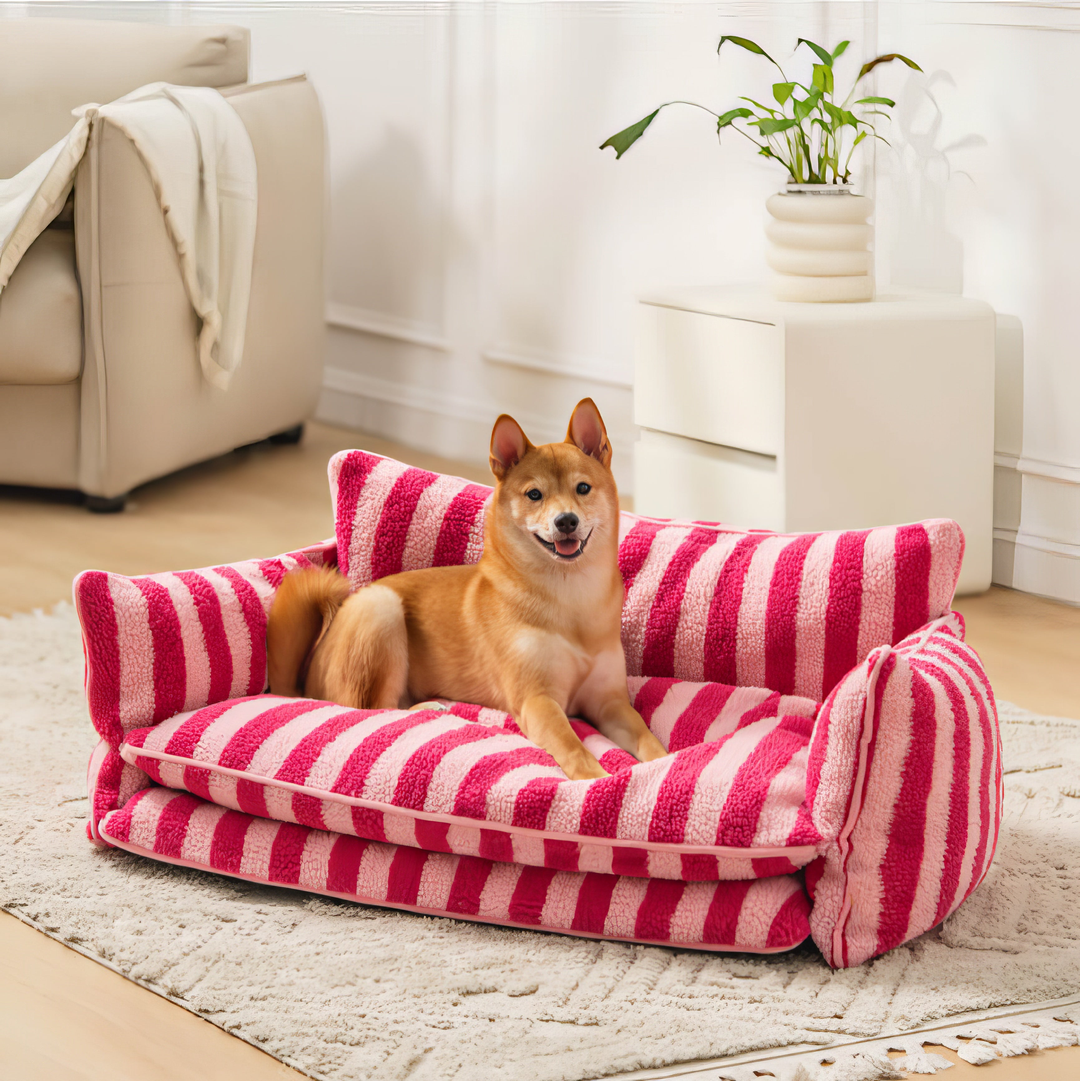 Pink Color sofa bed for dogs