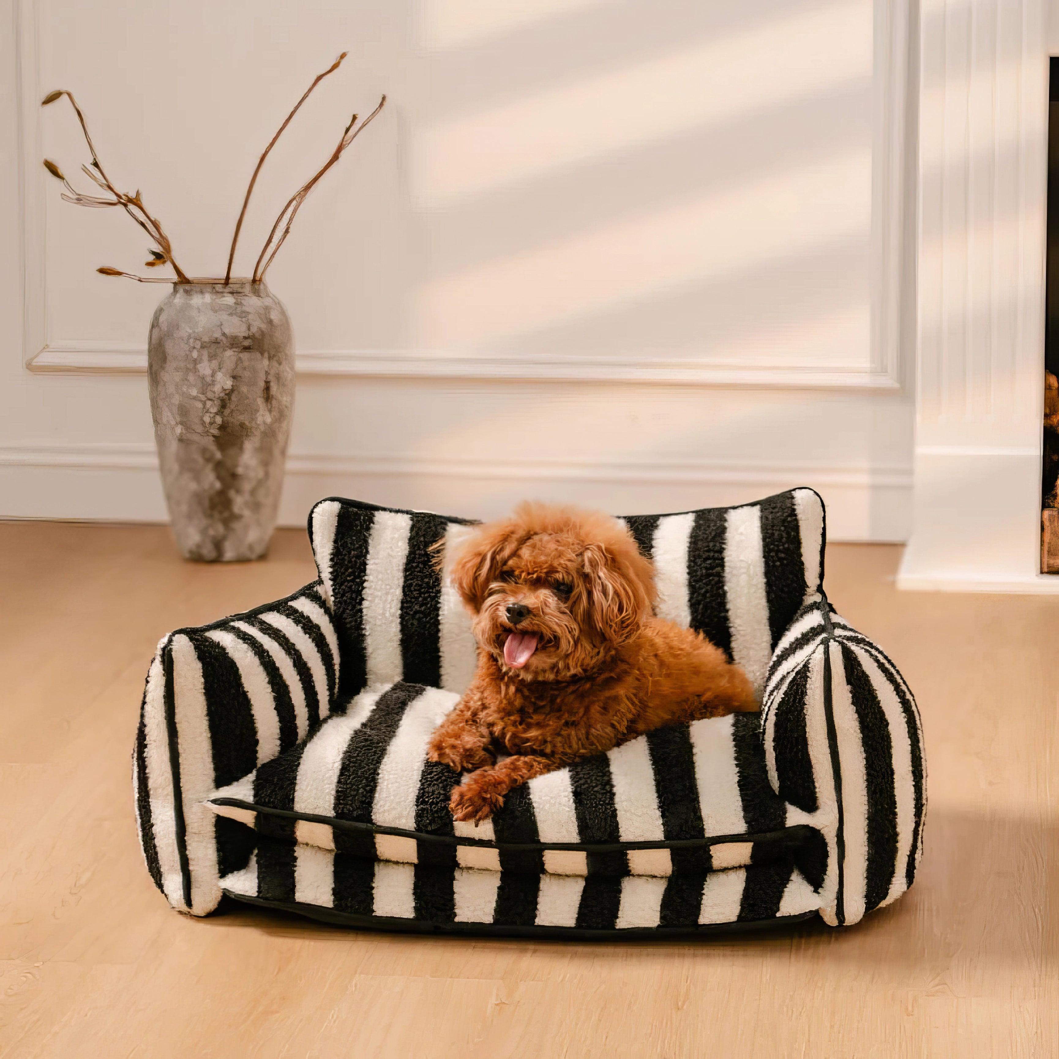 Stylish Dual Layer black and white  pets Bed